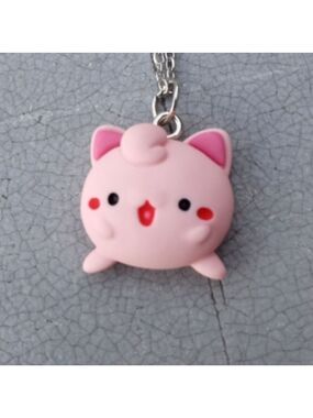 2/$10 Pokemon Kawaii Jigglypuff Stainless Steel Necklace NWT